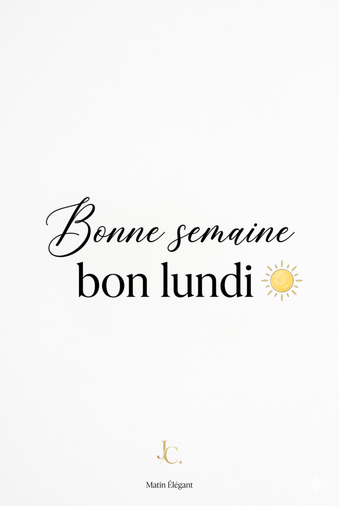 image bonne semaine