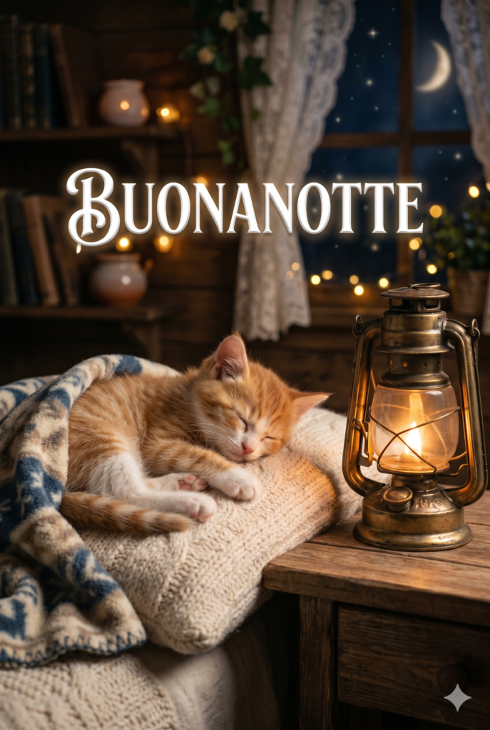 Buonanotte, sogni sereni e leggeri