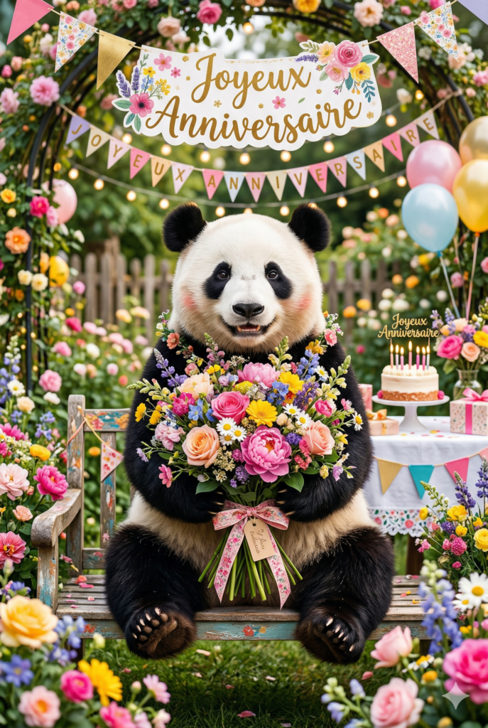image anniversaire fleurs