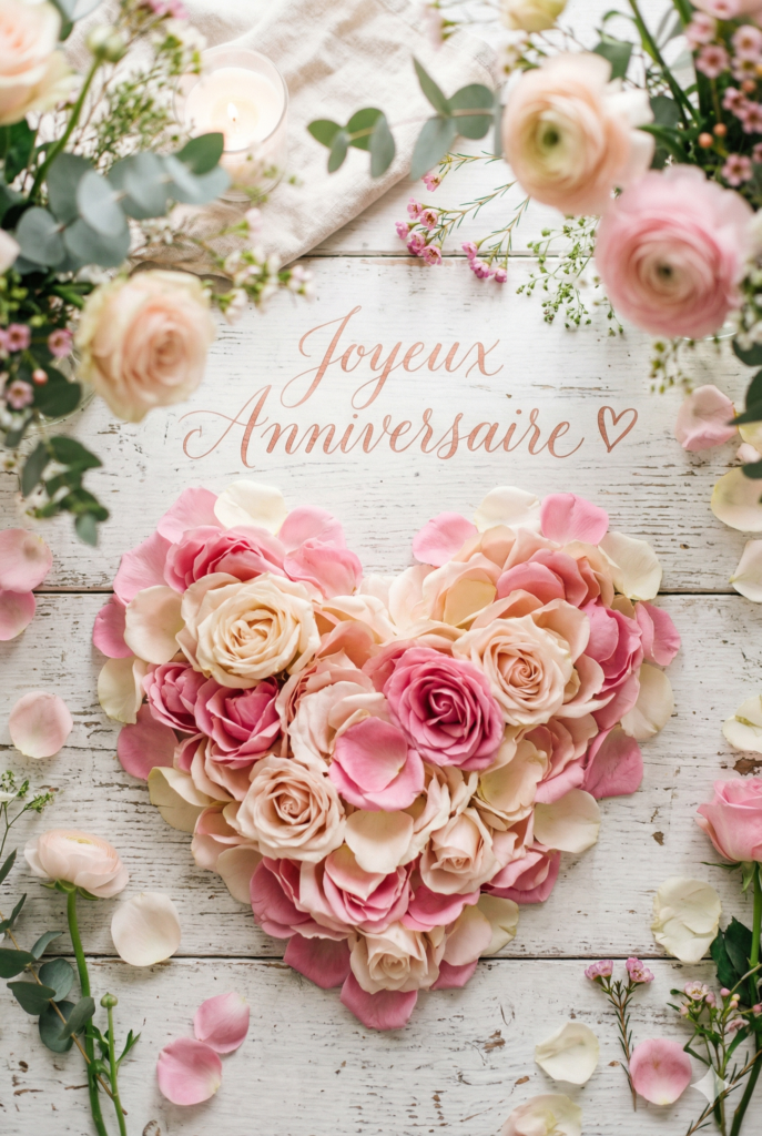  message anniversaire avec fleurs