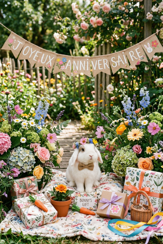  message anniversaire avec fleurs