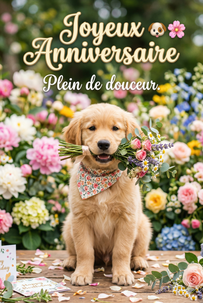  message anniversaire avec fleurs